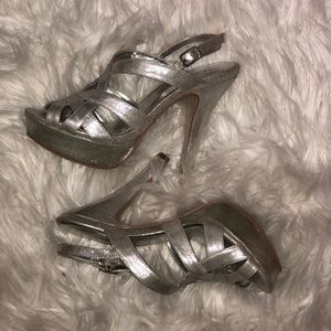 5inch Silver Steve Madden Heels
